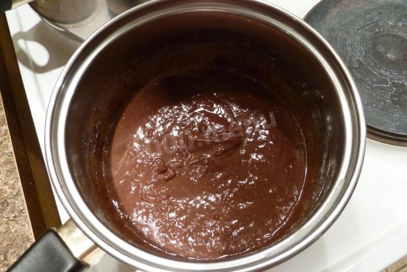 Шаг 8 приготовления Шоколадное суфле с ванильным вкусом
