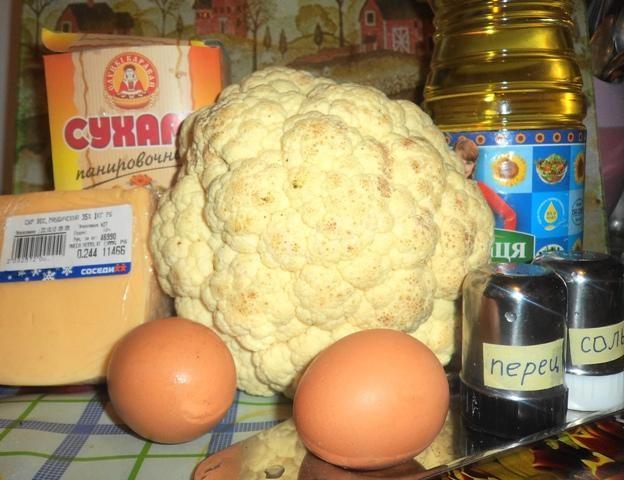 Шаг 1 приготовления Жареная цветная капуста с яйцом на гарнир