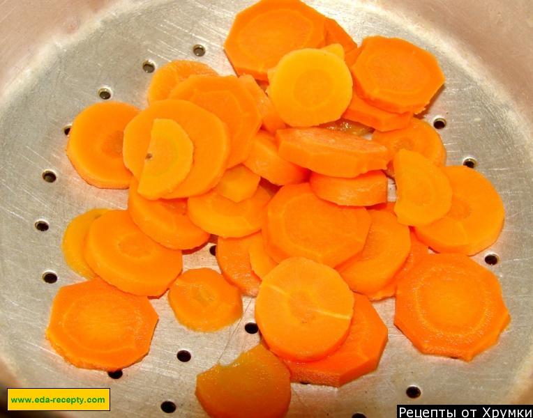 Шаг 6 приготовления Маринованная морковь Медная монетка