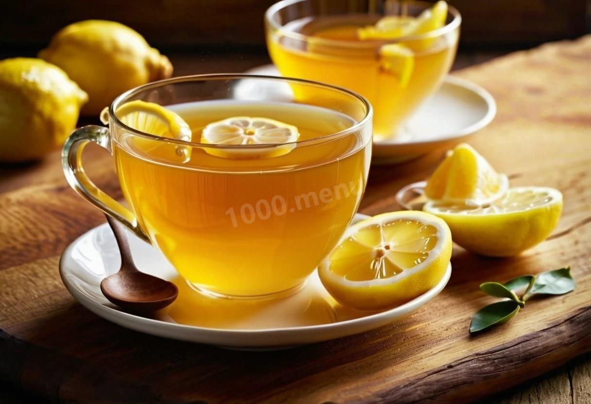 Шаг 5 приготовления Имбирный чай с лимоном