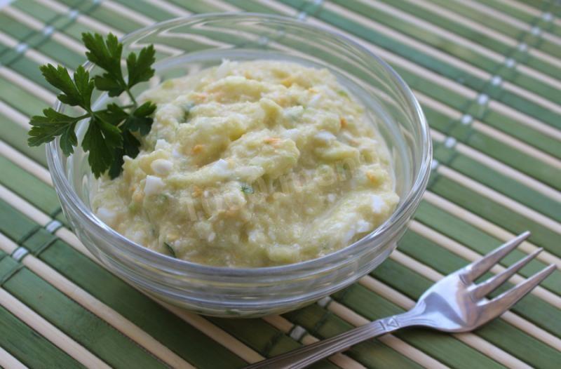 Шаг 8 приготовления Икра кабачковая с брынзой