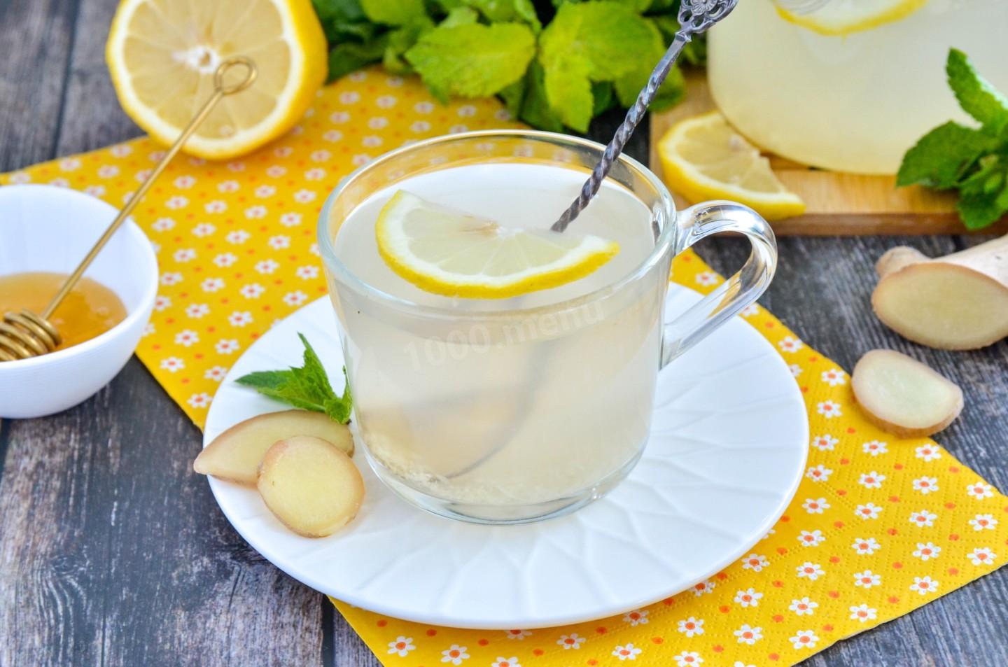 Шаг 6 приготовления Имбирный чай с медом и лимоном