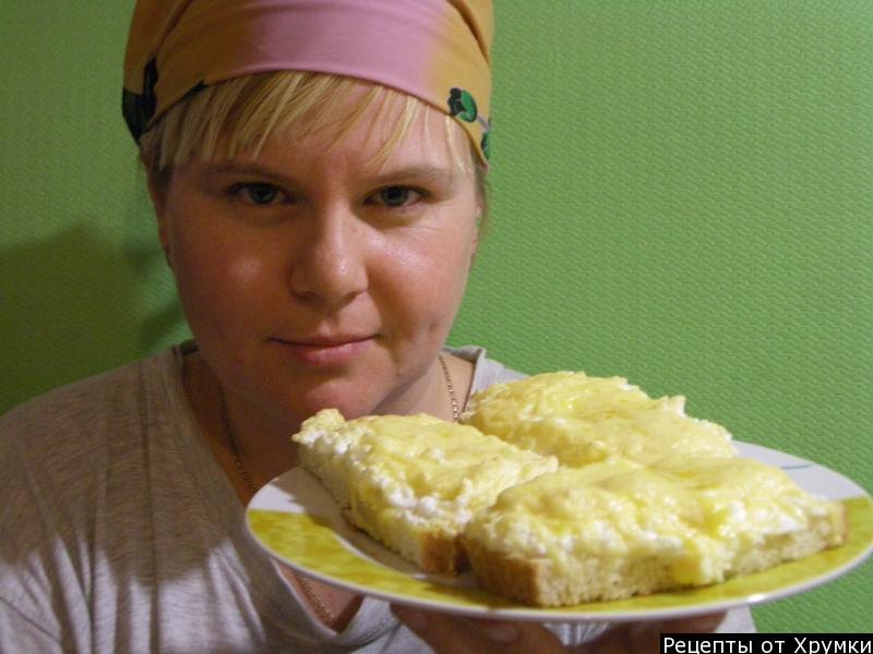 Шаг 8 приготовления Горячие бутерброды с яйцом, чесноком и сыром