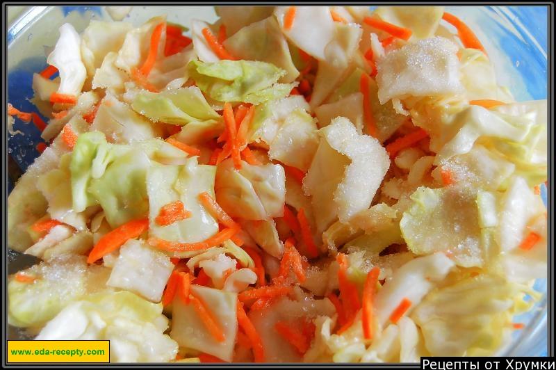 Шаг 5 приготовления Салат из капусты по-корейски