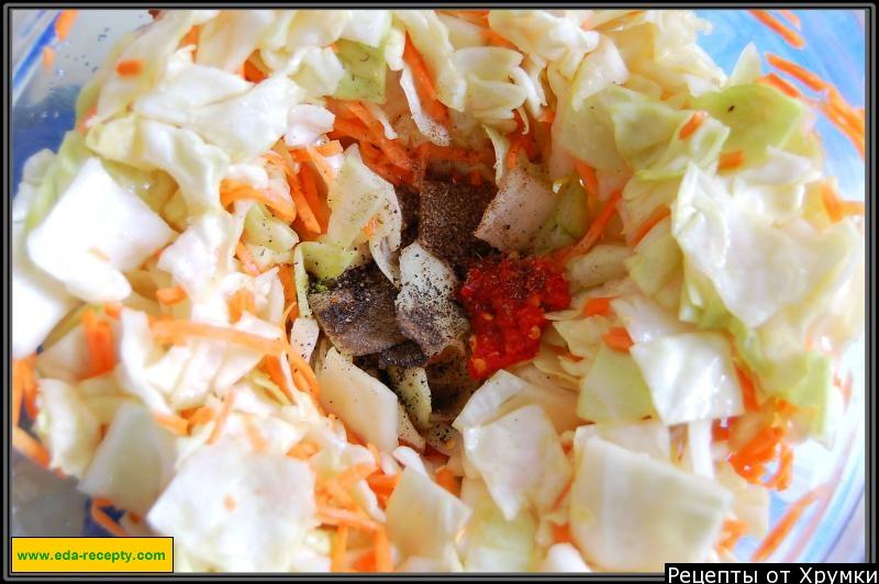 Шаг 6 приготовления Салат из капусты по-корейски