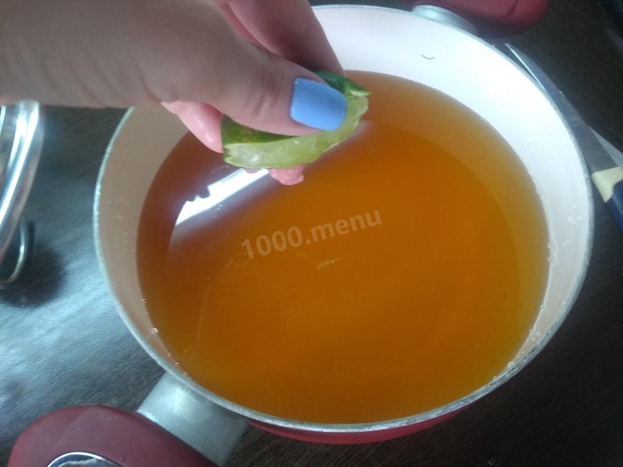 Шаг 3 приготовления Взвар яблочный с лаймом