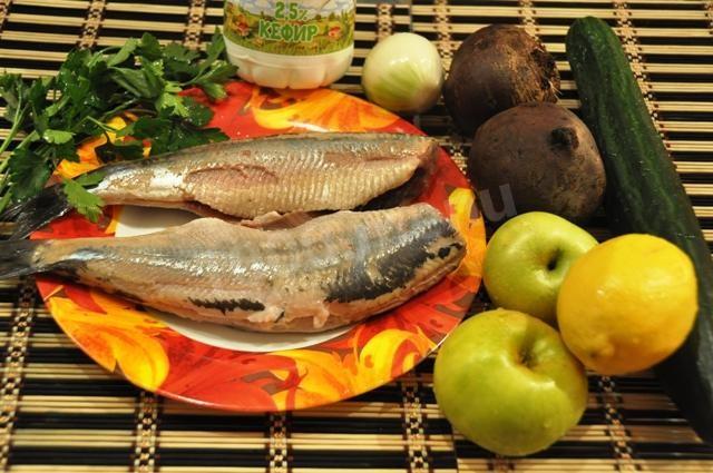 Шаг 1 приготовления Салат из сельди
