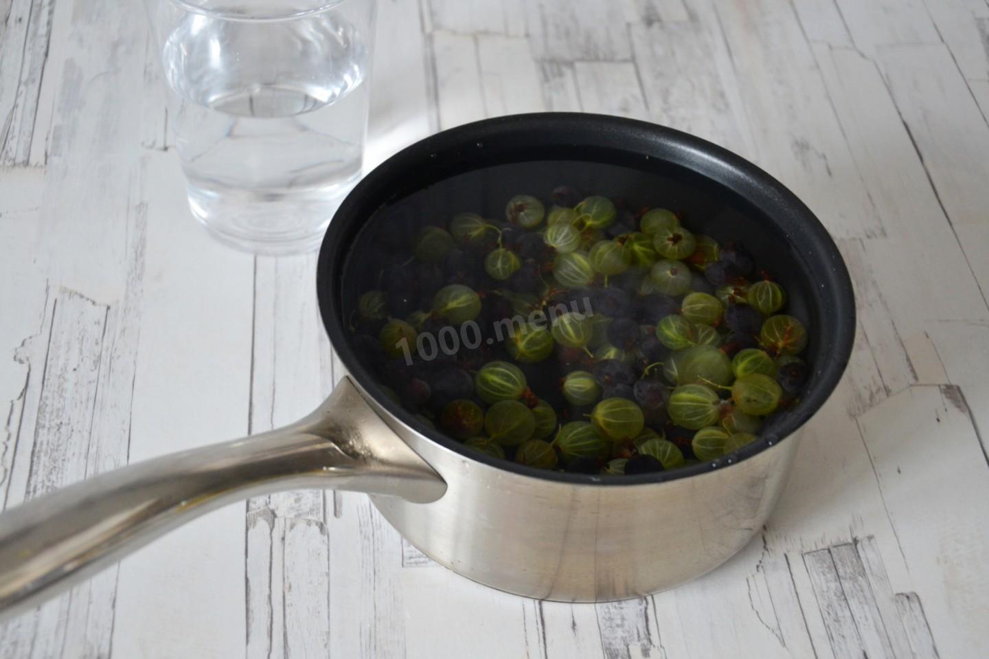 Шаг 3 приготовления Кисель из крыжовника
