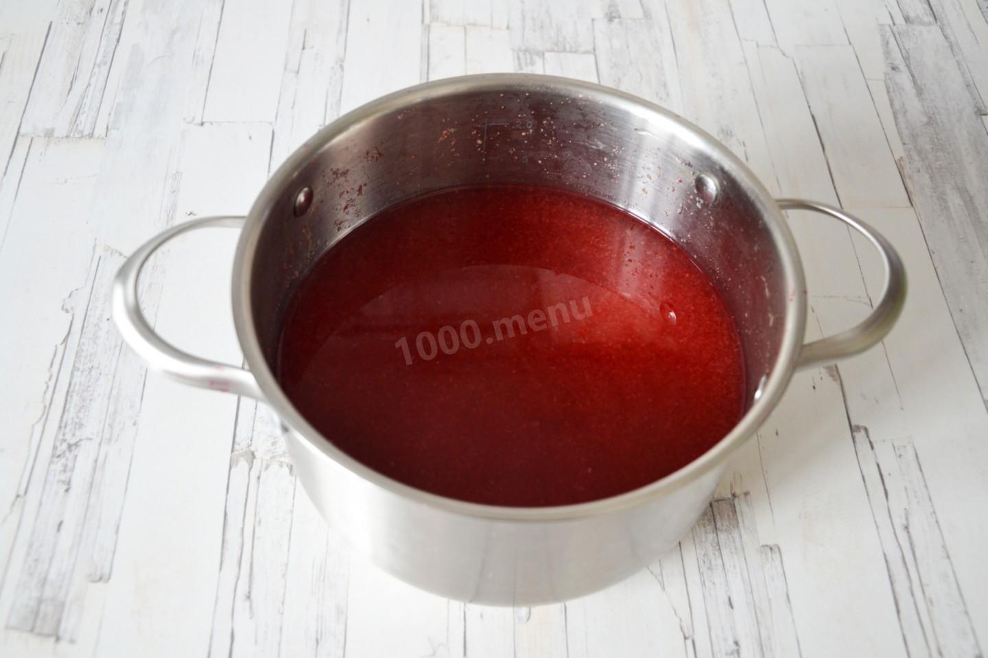 Шаг 7 приготовления Кисель из крыжовника