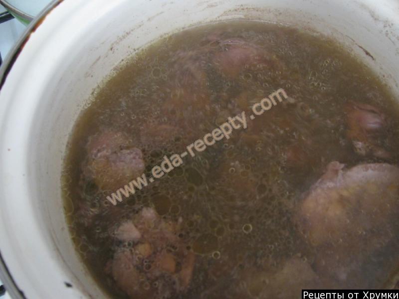 Шаг 5 приготовления Яйца фаршированные куринной печенью