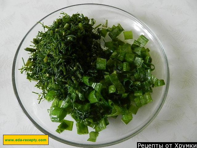Шаг 4 приготовления Салат Окрошка с грецкими орехами