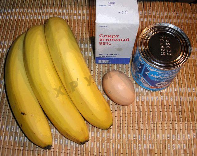 Шаг 1 приготовления Бархатный банановый ликер на спирту