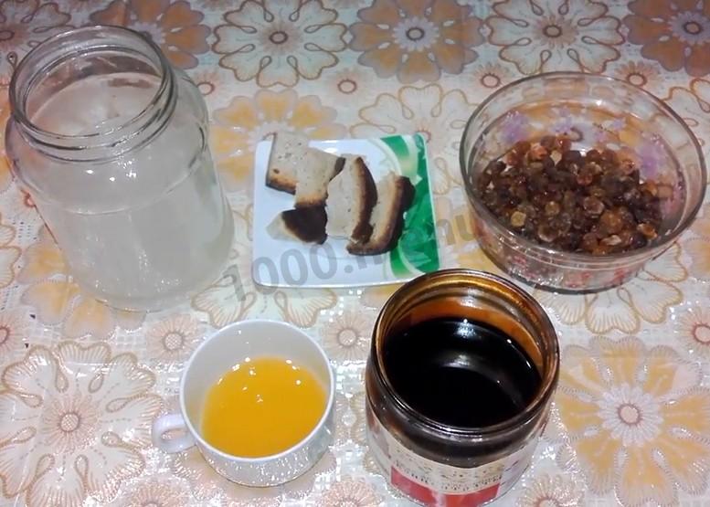 Шаг 1 приготовления Закваска для кваса на березовом соке