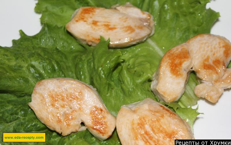 Шаг 9 приготовления Курица с кабачками салат