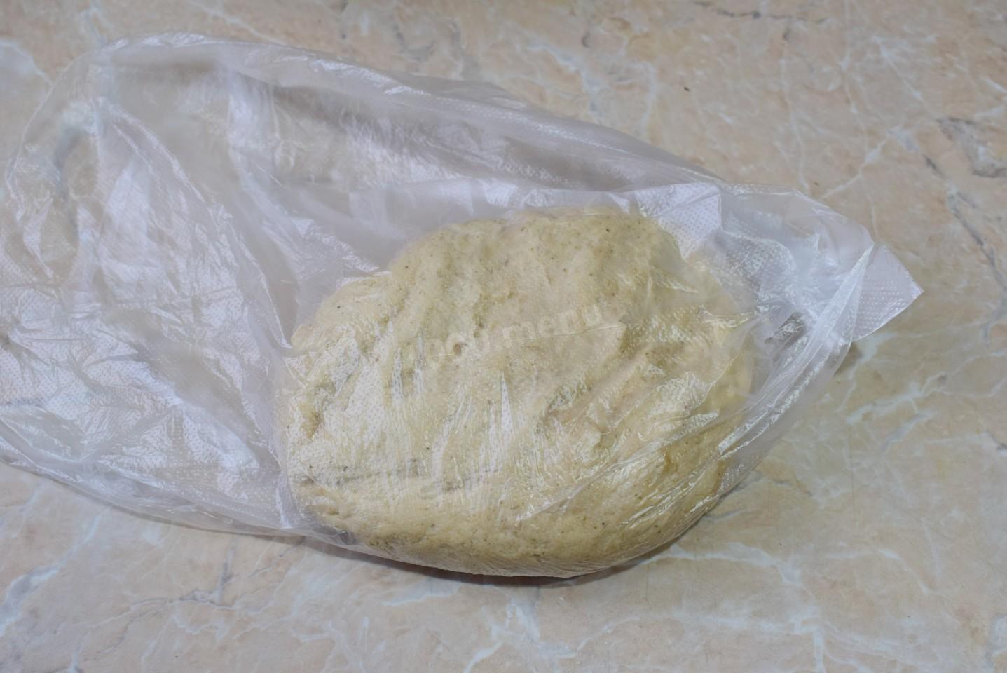 Шаг 7 приготовления Тесто из кукурузной муки