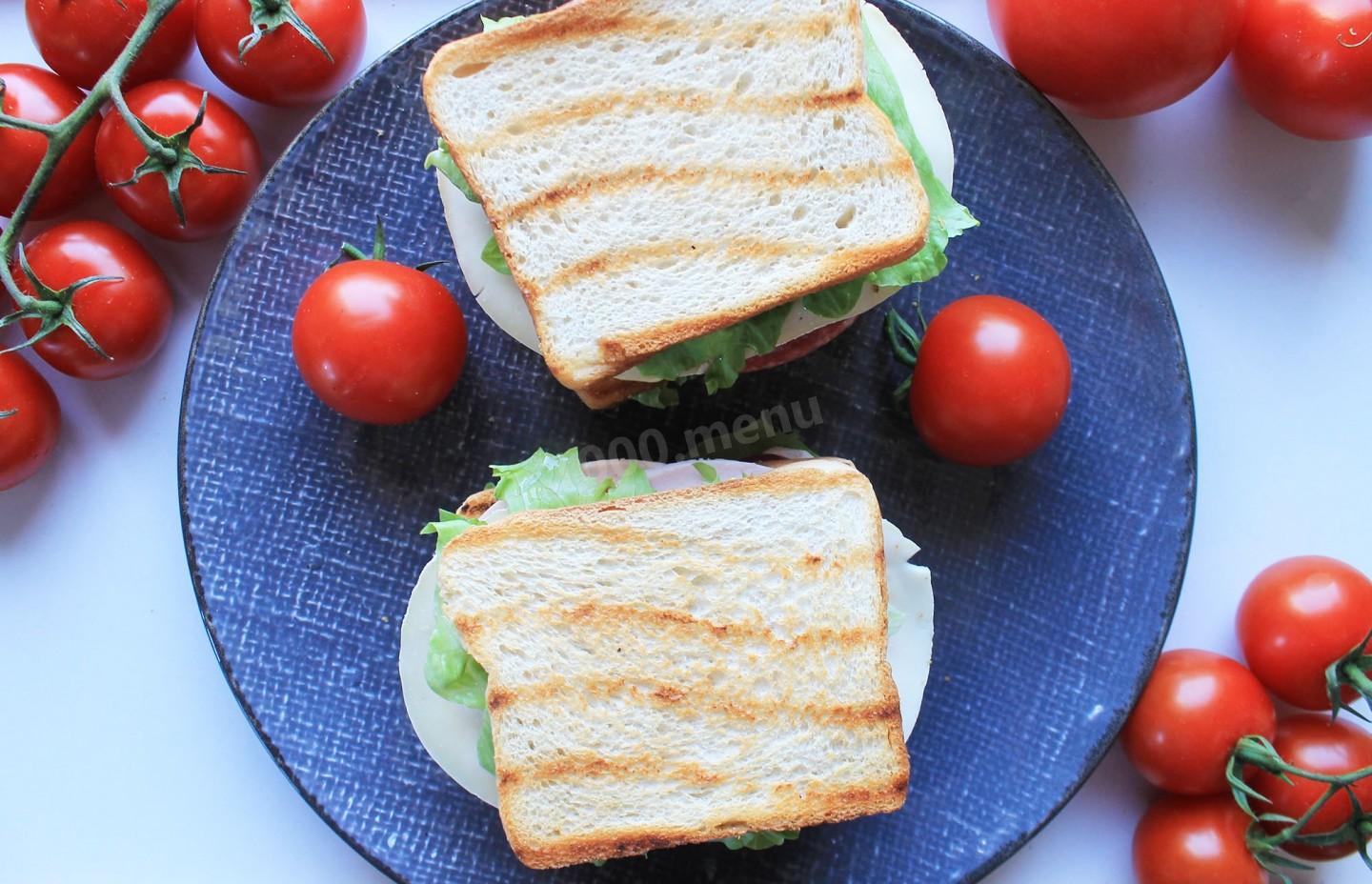 Шаг 17 приготовления Клаб сэндвич с курицей