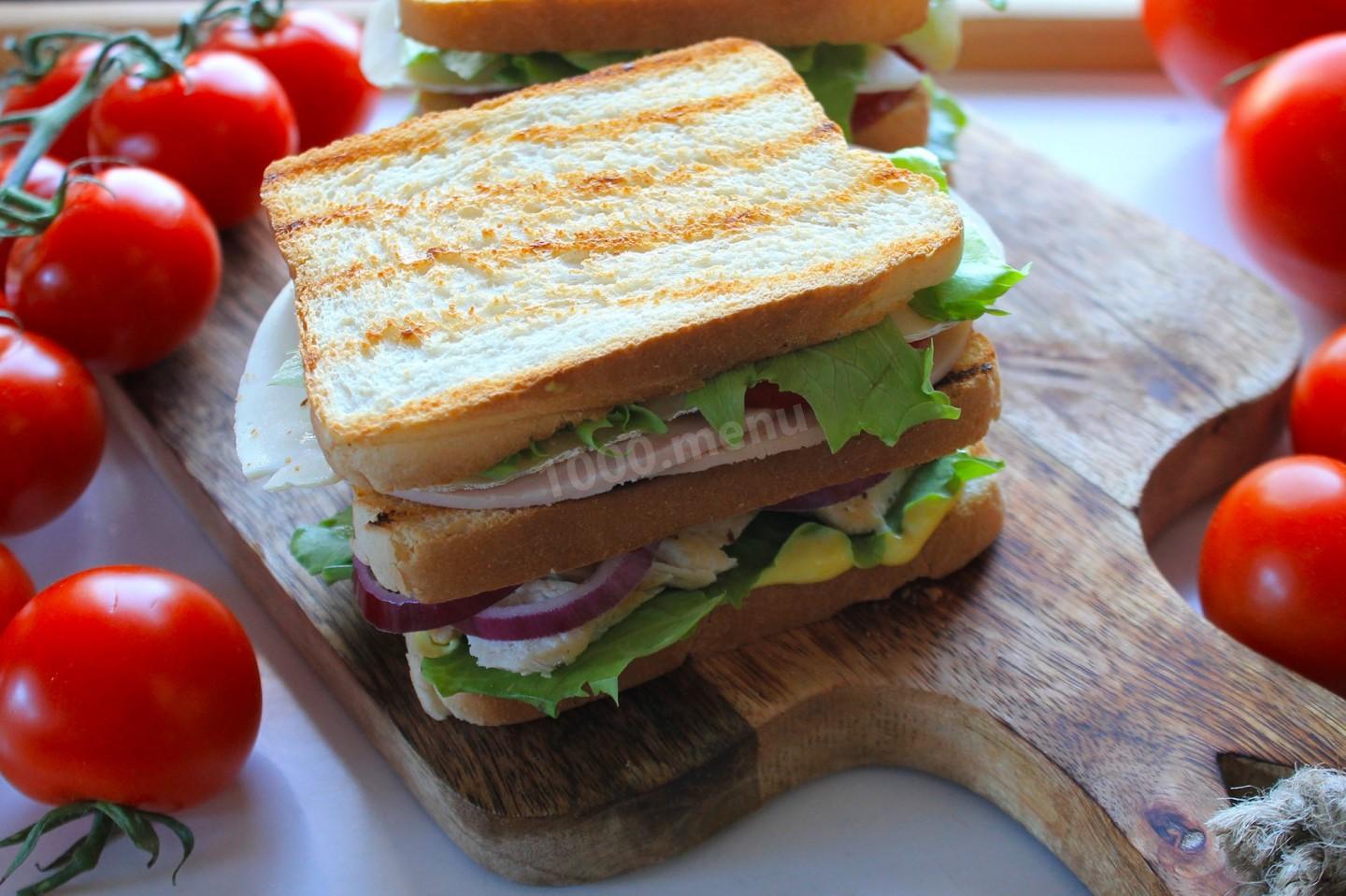 Шаг 18 приготовления Клаб сэндвич с курицей