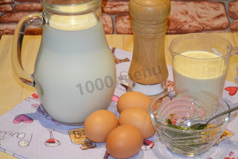 Шаг 1 приготовления Сыр с зеленью домашний