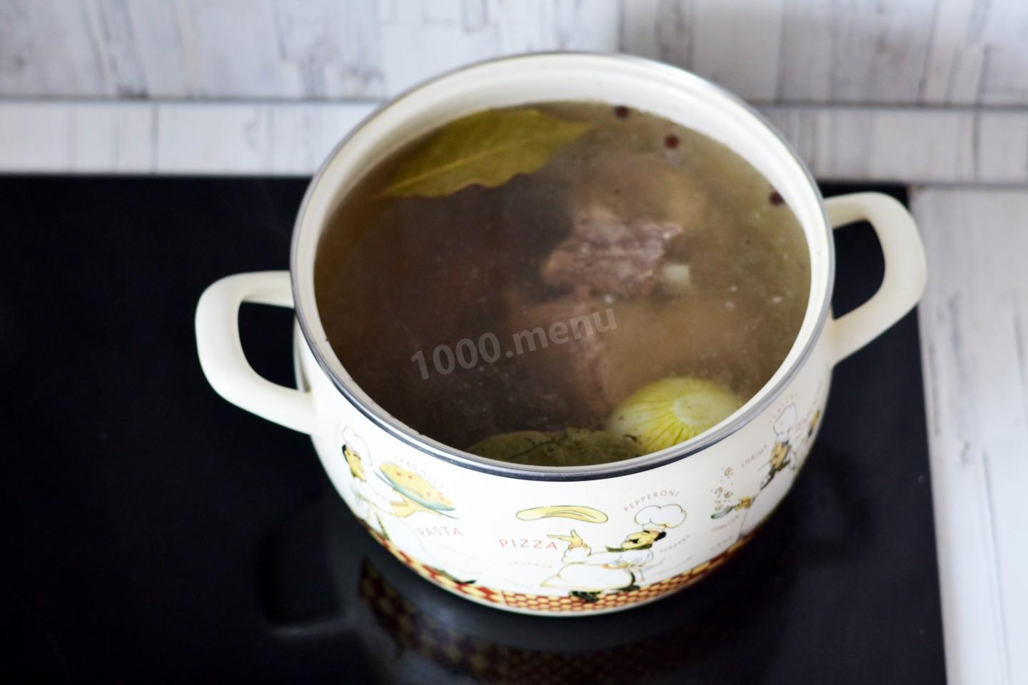 Шаг 4 приготовления Солянка сборная мясная классическая