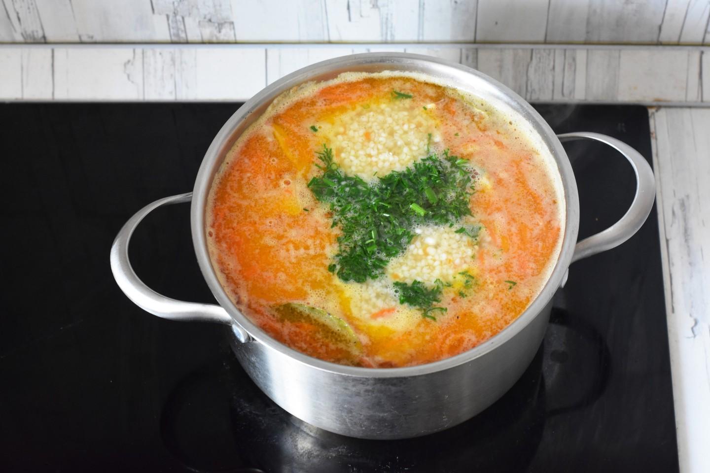 Шаг 14 приготовления Кулеш из пшена домашний классический