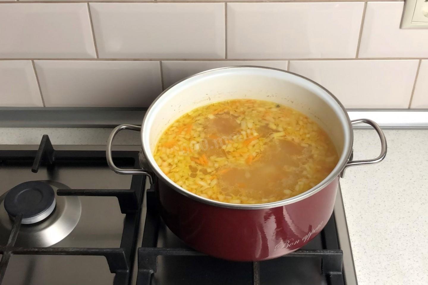 Шаг 13 приготовления Куриный суп с клецками на курином бульоне