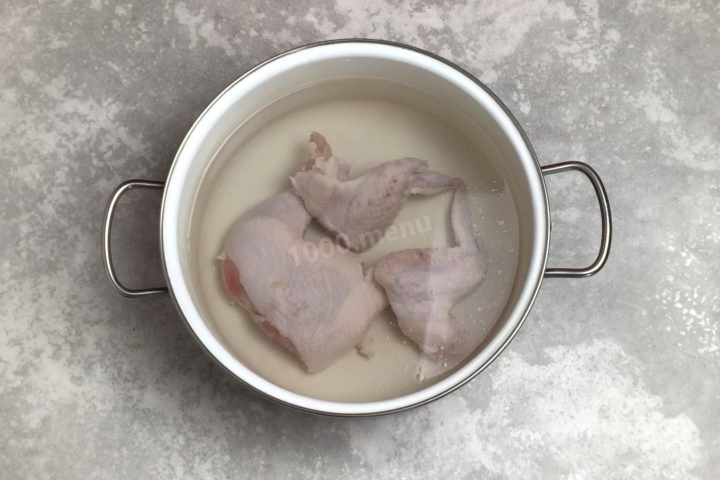 Шаг 2 приготовления Куриный суп с клецками на курином бульоне