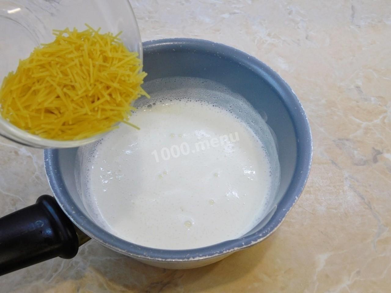 Шаг 4 приготовления Молочный суп с вермишелью для ребенка как в садике