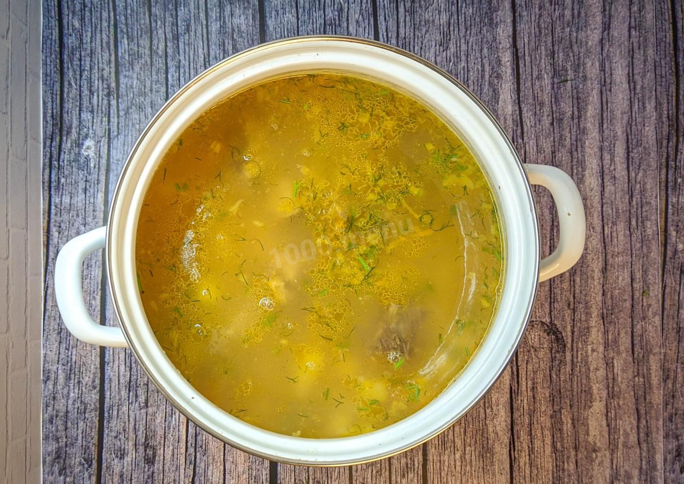 Шаг 9 приготовления Суп гороховый классический с мясом