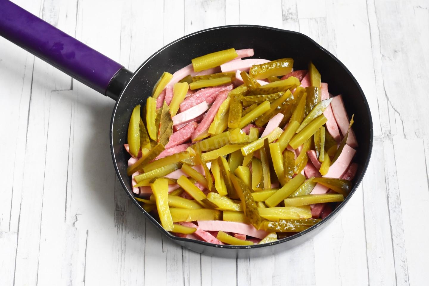 Шаг 11 приготовления Солянка сборная мясная с картошкой