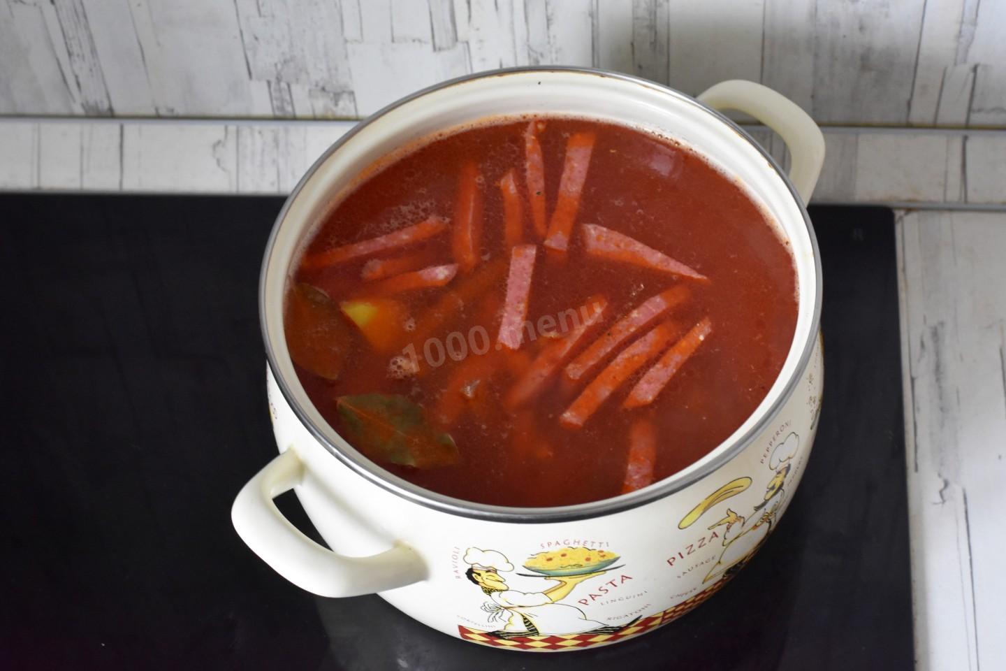 Шаг 13 приготовления Солянка сборная мясная с картошкой