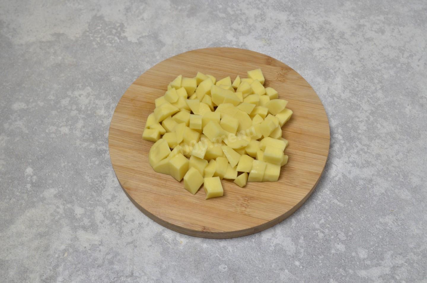 Шаг 9 приготовления Гороховый суп с копченой курицей