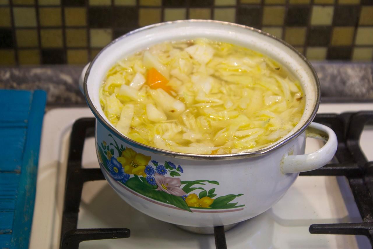 Шаг 8 приготовления Суп пюре из капусты белокочаной