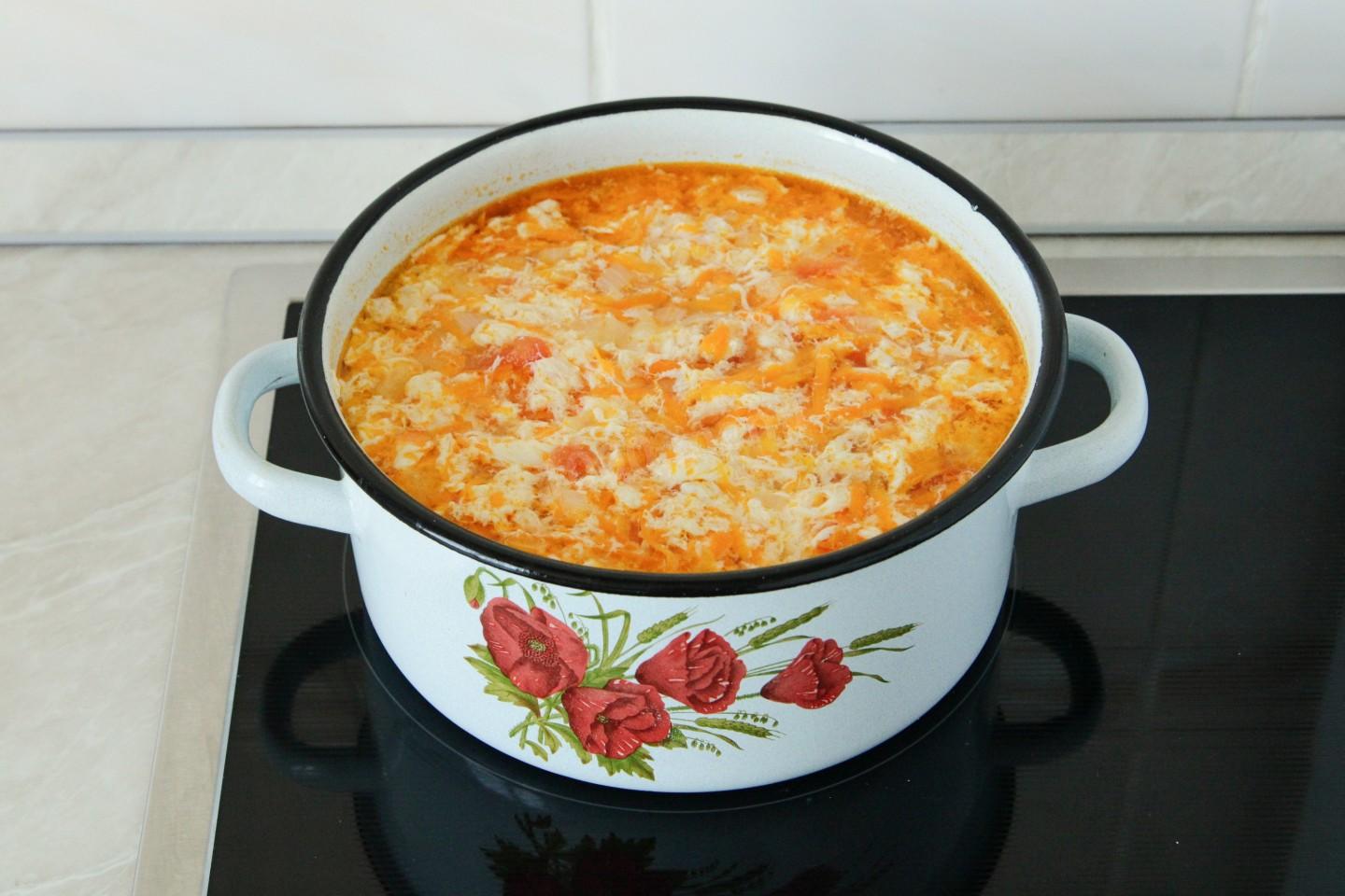 Шаг 10 приготовления Яичный суп