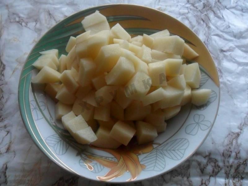 Шаг 2 приготовления Суп из замороженных белых грибов