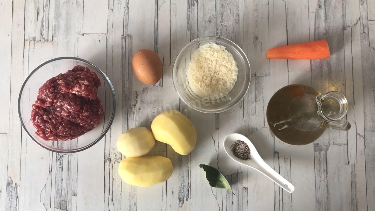 Шаг 1 приготовления Суп с фрикадельками и рисом