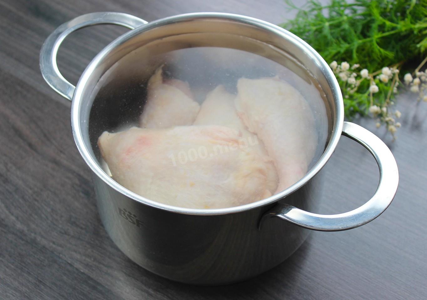 Шаг 2 приготовления Суп рамен с курицей