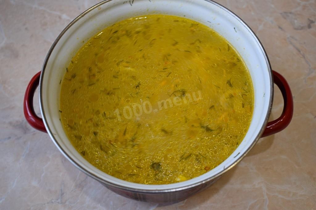 Шаг 6 приготовления Грибной суп с курицей из шампиньонов с картошкой
