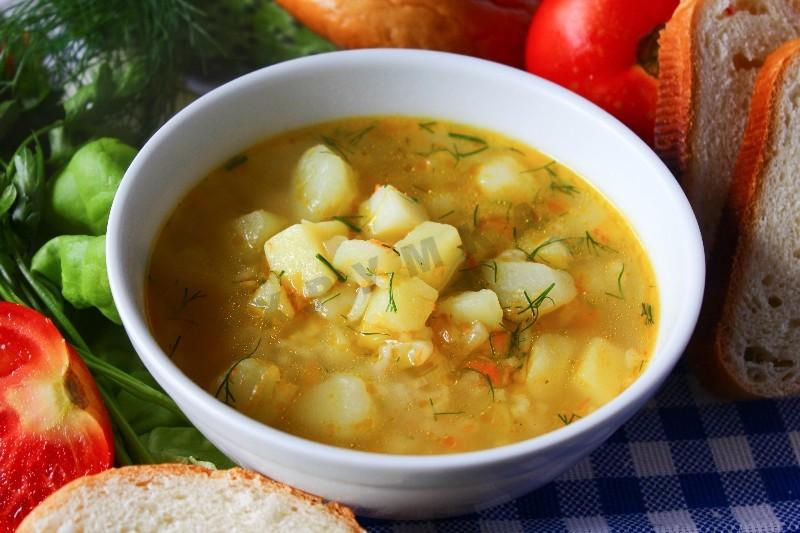 Шаг 11 приготовления Куриный суп с рисом и картошкой
