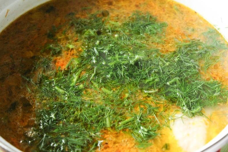 Шаг 9 приготовления Куриный суп с рисом и картошкой
