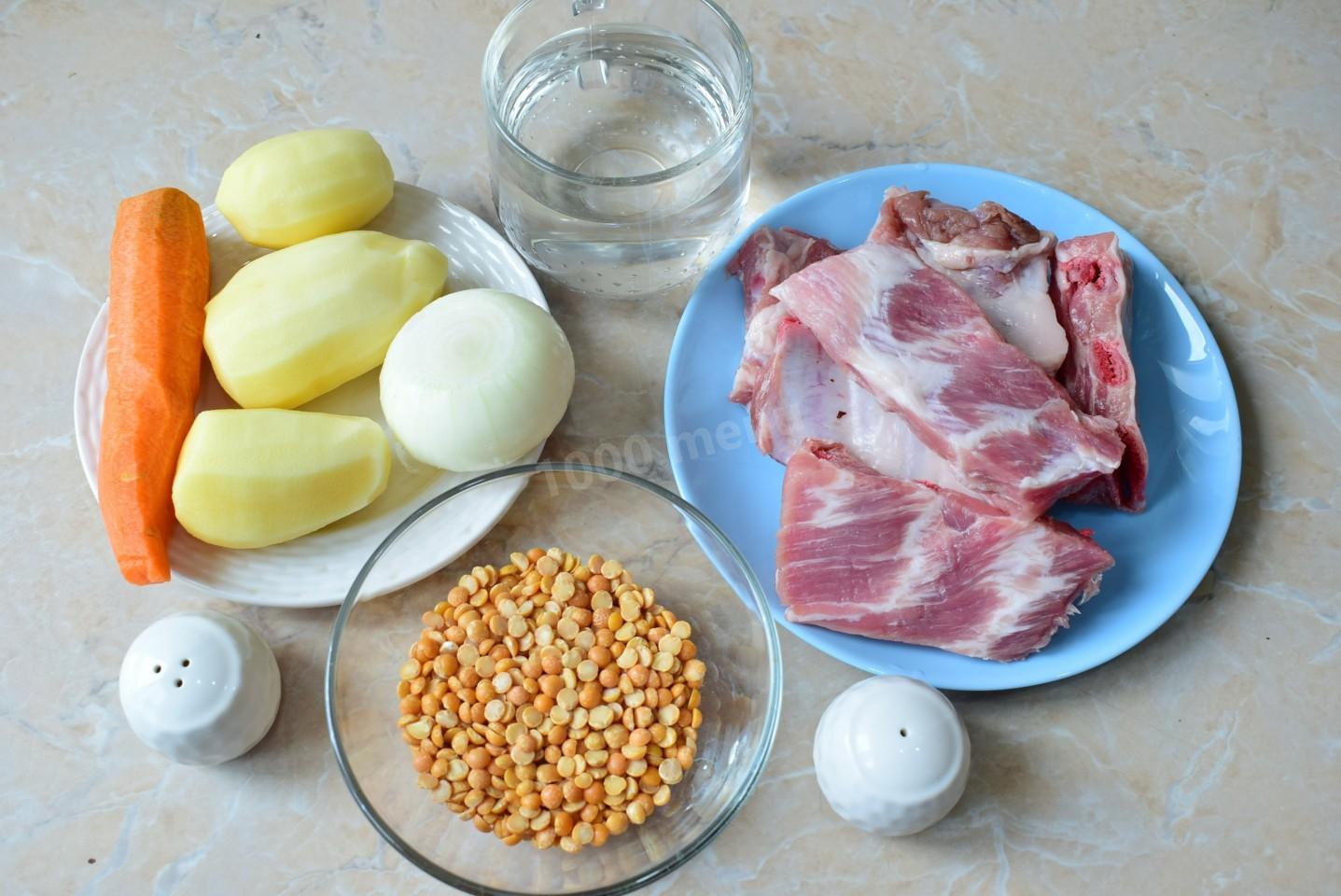 Шаг 1 приготовления Гороховый суп с мясом свинины