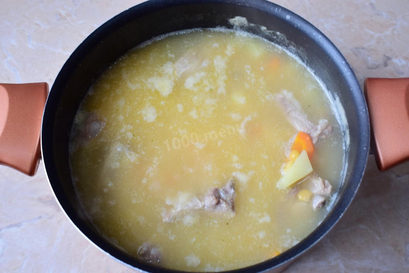 Шаг 5 приготовления Гороховый суп с мясом свинины