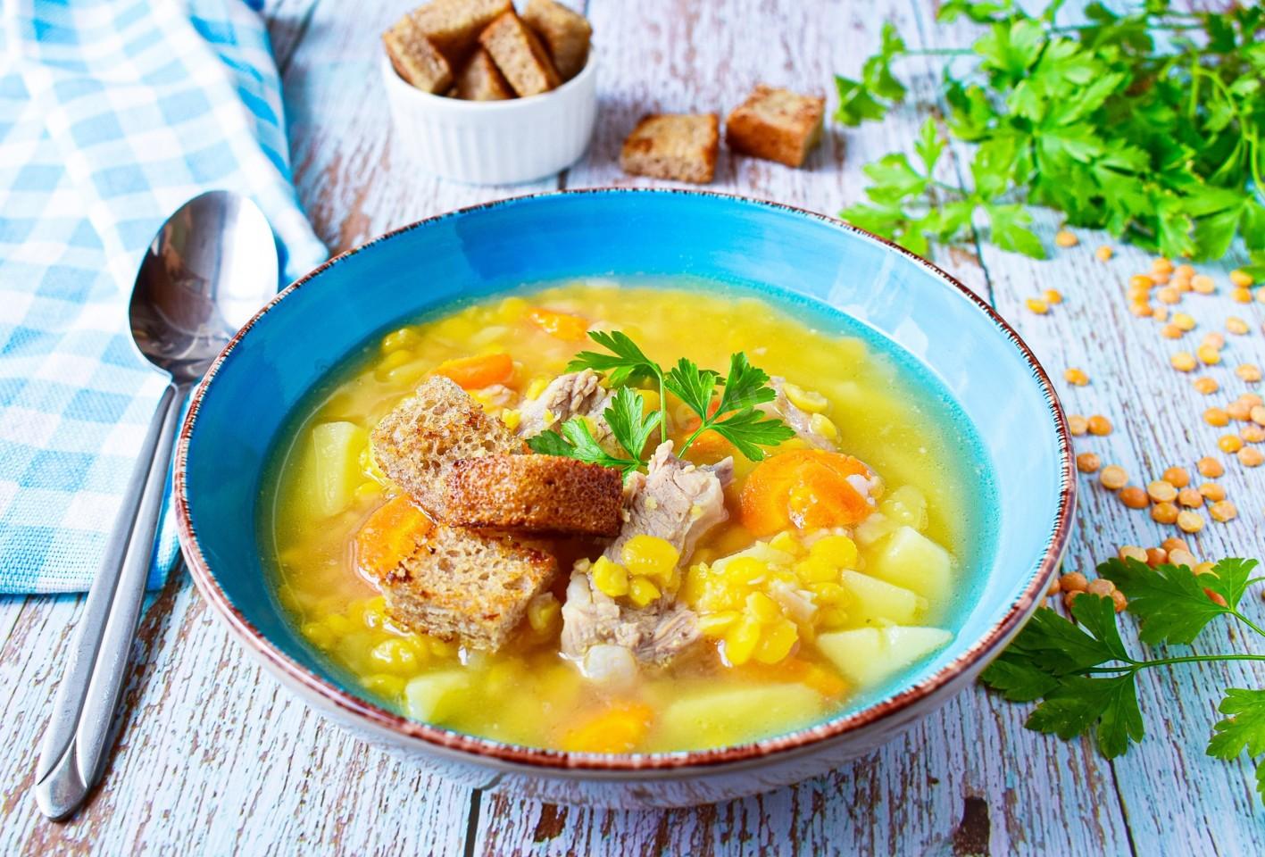Шаг 6 приготовления Гороховый суп с мясом свинины
