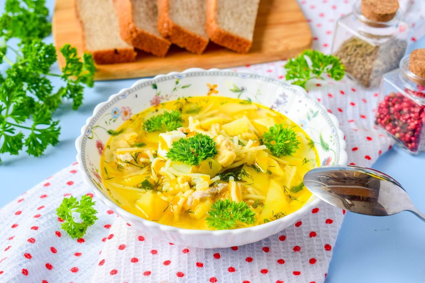 Обложка рецепта Суп с яйцом с мясом