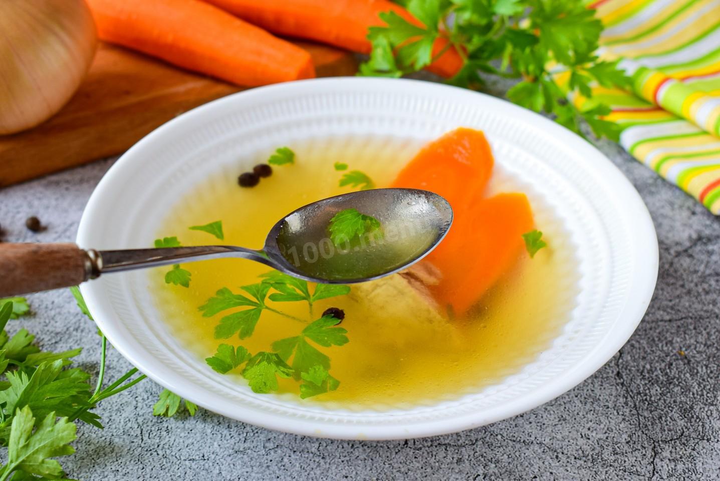 Шаг 6 приготовления Бульон из свинины на кости мясной