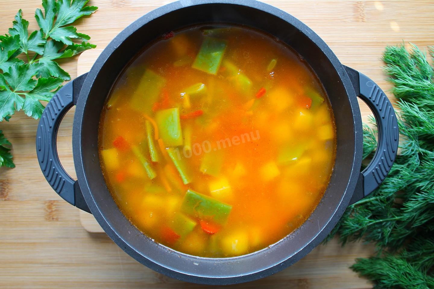 Шаг 9 приготовления Суп с чечевицей и картофелем