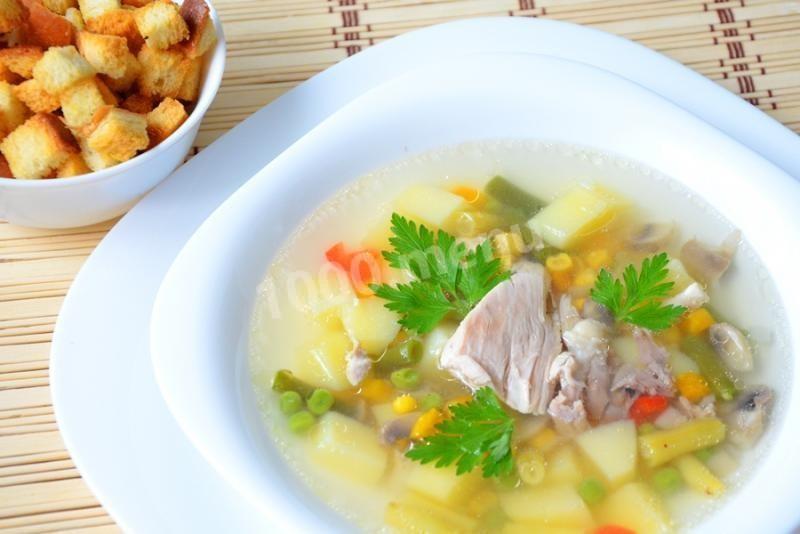 Шаг 11 приготовления Куриный овощной суп