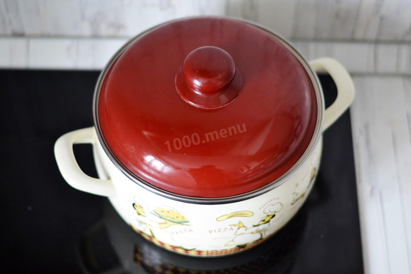 Шаг 10 приготовления Уха из головы сазана