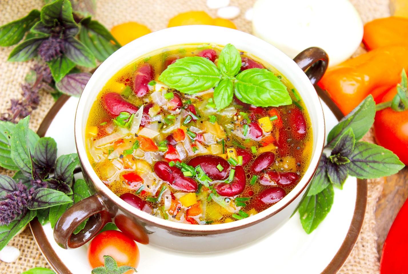Шаг 6 приготовления Суп без картошки и мяса