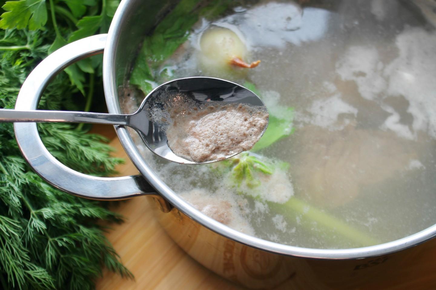 Шаг 5 приготовления Суп фасолевый с мясом