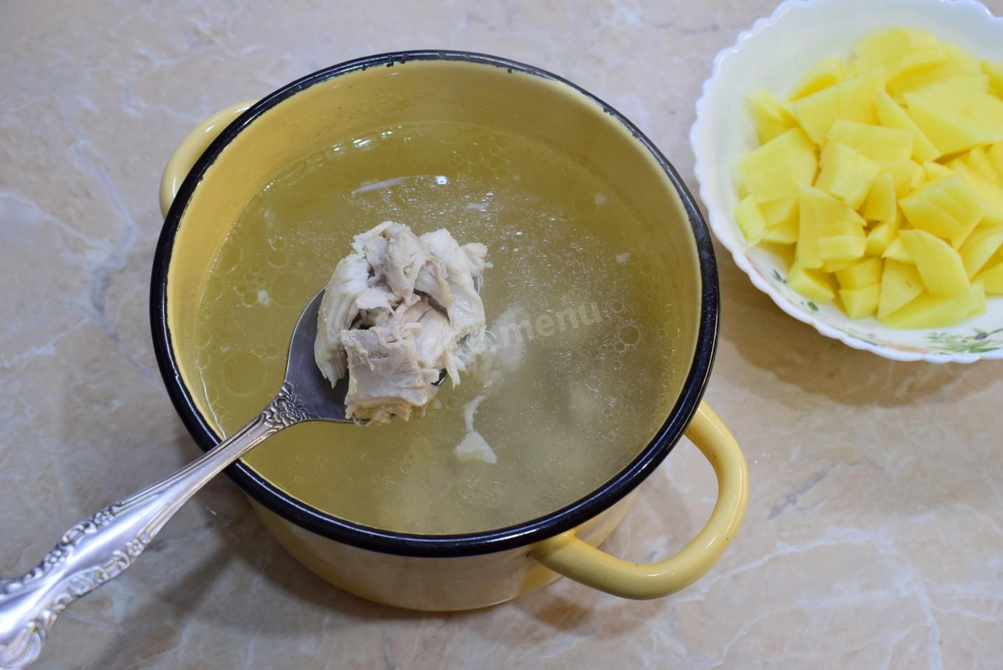 Шаг 2 приготовления Суп с макаронами и картошкой